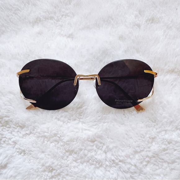 Stylens Accessories - Ruth Black Round Metal Sunglasses